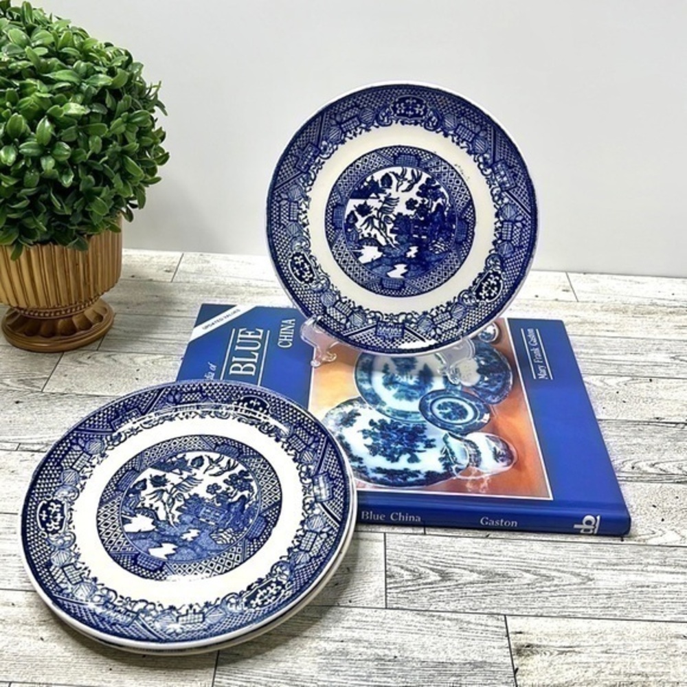 Vintage Blue Willow 7” Plate Set of 3